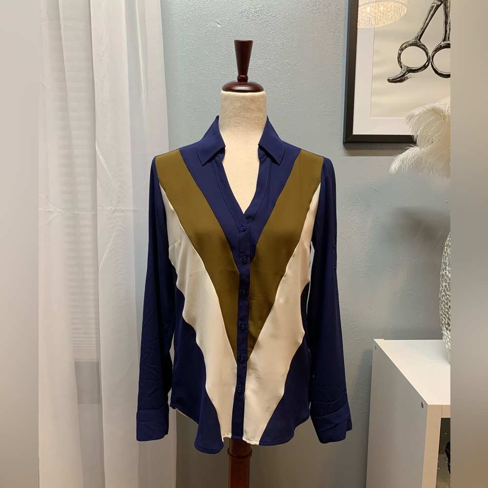 Express Slim Fit Portofino Blouse Size Small